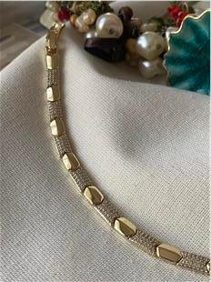 VIP 14K Parlak Plaka Dizayn Bileklik