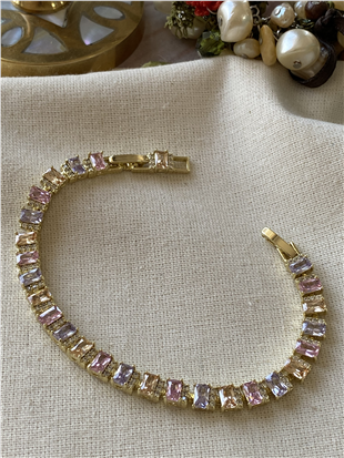 VIP 14K Pastel Baget Kesim Bileklik