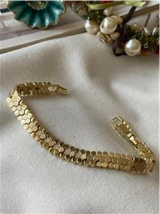 VIP 14K Petek Desen Bileklik