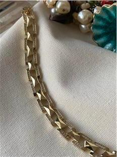 VIP 14K Prizma Desenli Taşlı Zincir Bileklik