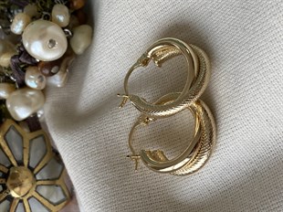 VIP 14K Sarmal Halka Küpe