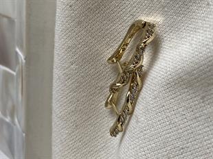 VIP 14K Sarmal Oval Küpe