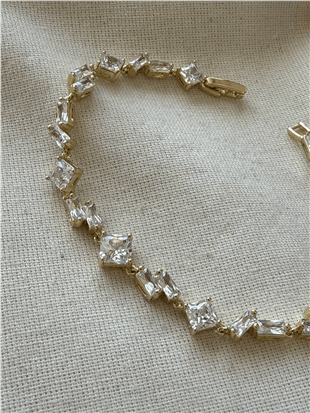 VIP 14K Şekilli Taşlar Bileklik