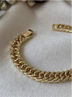 VIP 14K Simli Sık Zincir Bileklik