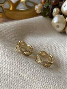 VIP 14K Sonsuzluk Model Mini Halka Küpe