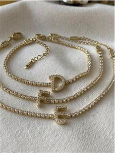 VIP 14K Suyolu Harf Bileklik