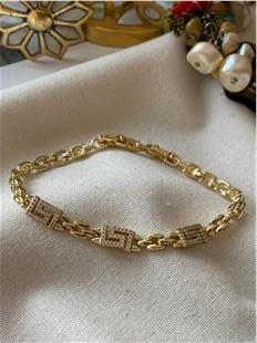 VIP 14K Taş Detaylı Arpa Model Bilekik