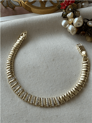 VIP 14K Taş Detaylı Dizme Bileklik