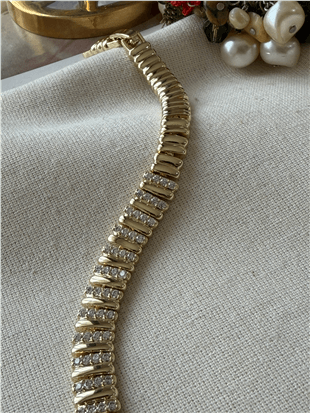 VIP 14K Taş Detaylı Dizme Bileklik