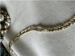 VIP 14K Taş Detaylı Kılçık Bileklik