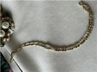 VIP 14K Taş Detaylı Kılçık Bileklik