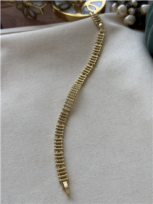 VIP 14K Taş Detaylı Stick Model Bileklik