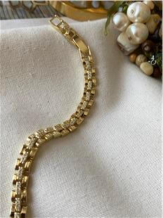 VIP 14K Taş Detaylı Zarif Zincir Bileklik