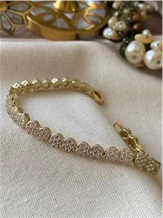 VIP 14K Taşlı Altıgen Bileklik