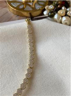 VIP 14K Taşlı Altıgen Bileklik