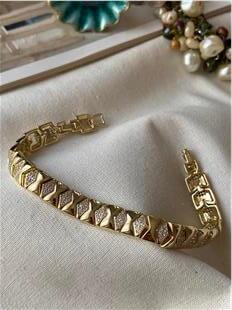 VIP 14K Taşlı Baklava Desen Bileklik