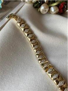 VIP 14K Taşlı Baklava Desen Bileklik