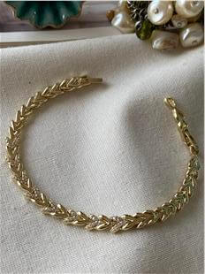 VIP 14K Taşlı Balıksırtı Model Bileklik