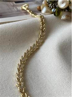 VIP 14K Taşlı Balıksırtı Model Bileklik