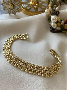 VIP 14K Taşlı Blok Örme Bileklik