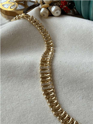 VIP 14K Taşlı Bone Tasarım Bileklik