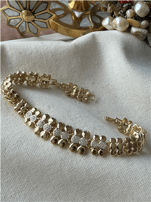 VIP 14K Taşlı Bubble Model Bileklik