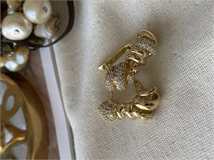 VIP 14K Taşlı Burgu Küpe
