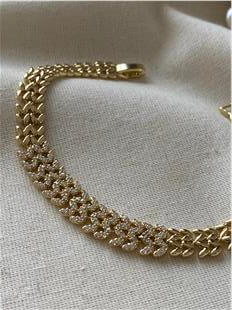 VIP 14K Taşlı Çelenk Bileklik