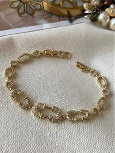 VIP 14K Taşlı Çengel Model Bileklik