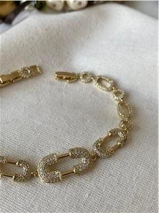 VIP 14K Taşlı Çengel Model Bileklik