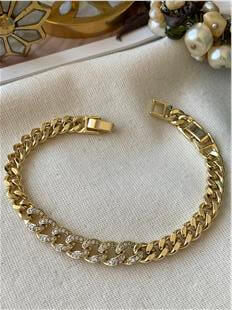 VIP 14K Taşlı Chain Bileklik