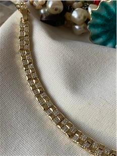 VIP 14K Taşlı Dama Model Bileklik