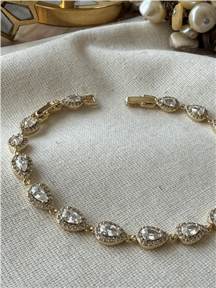 VIP 14K Taşlı Damla Model Bileklik