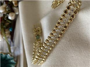 VIP 14K Taşlı Dorika Model Bileklik