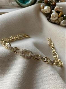 VIP 14K Taşlı Düğme Model Bileklik