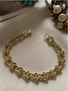 VIP 14K Taşlı Düğüm Bileklik