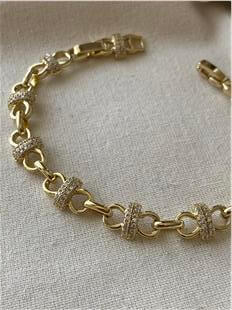 VIP 14K Taşlı Düğüm Model Bileklik