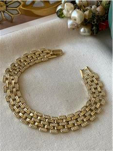 VIP 14K Taşlı Geniş Örme Bileklik