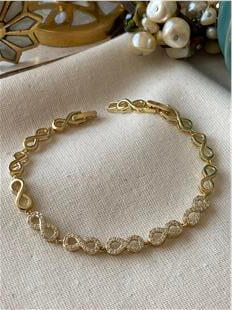 VIP 14K Taşlı Infinity Bileklik