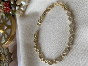 VIP 14K Taşlı Infinity Bileklik