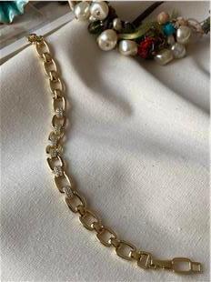 VIP 14K Taşlı Kare Zincir Bileklik