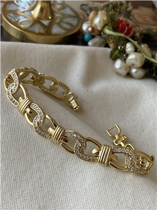 VIP 14K Taşlı Kemer Model Bileklik