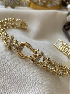 VIP 14K Taşlı Kemer Model Bileklik