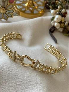 VIP 14K Taşlı Kemer Model Bileklik