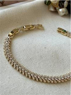 VIP 14K Taşlı Kılçık Model Bileklik