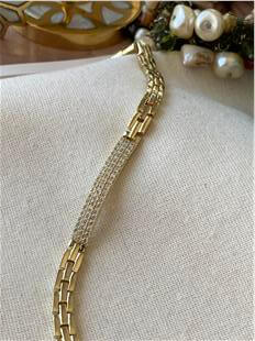 VIP 14K Taşlı Künye Model Bileklik