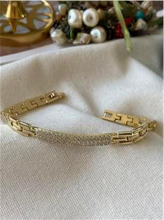 VIP 14K Taşlı Künye Model Bileklik