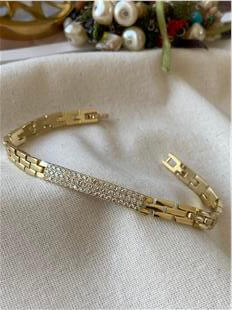 VIP 14K Taşlı Künye Model Bileklik