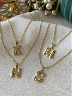 VIP 14K Taşlı Kuyumcu Model Harf Kolye