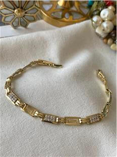 VIP 14K Taşlı Labirent Desen Bileklik